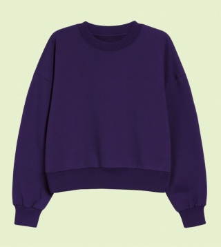 Bluza dresowa o pudełkowym kształcie w kolorze fioletowym