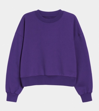 Bluza dresowa o pudełkowym kształcie w kolorze fioletowym