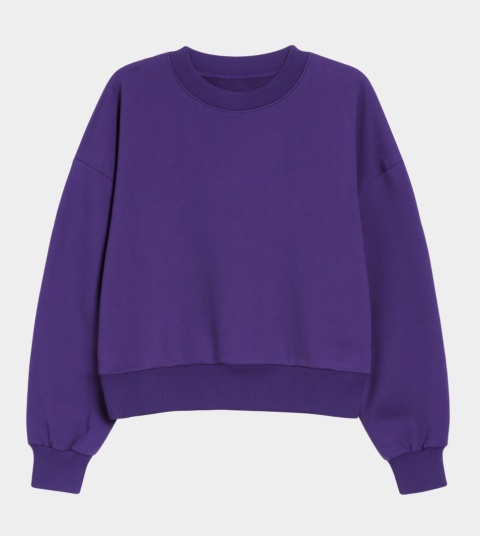 Bluza dresowa o pudełkowym kształcie w kolorze fioletowym
