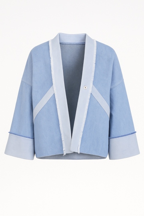 Katana z bawełnianego jeansu o nietypowym kroju