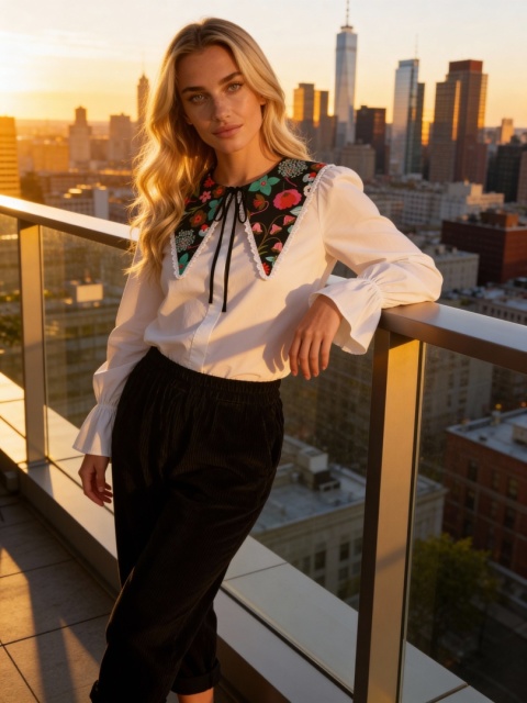 Koszula bawełniana basic w kolorze białym