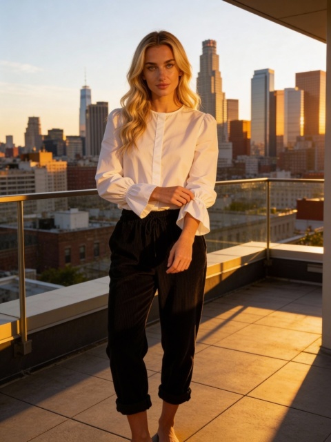 Koszula bawełniana basic w kolorze białym