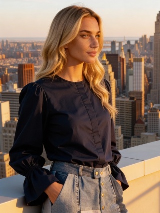 Koszula bawełniana basic w kolorze czarnym