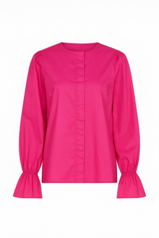 Koszula bawełniana basic w kolorze fuksji