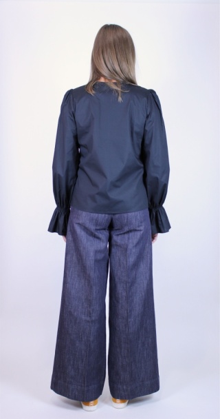 Koszula bawełniana basic w kolorze czarnym