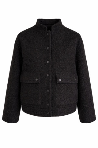Kurtka z wełny parzonej w kolorze czarnym