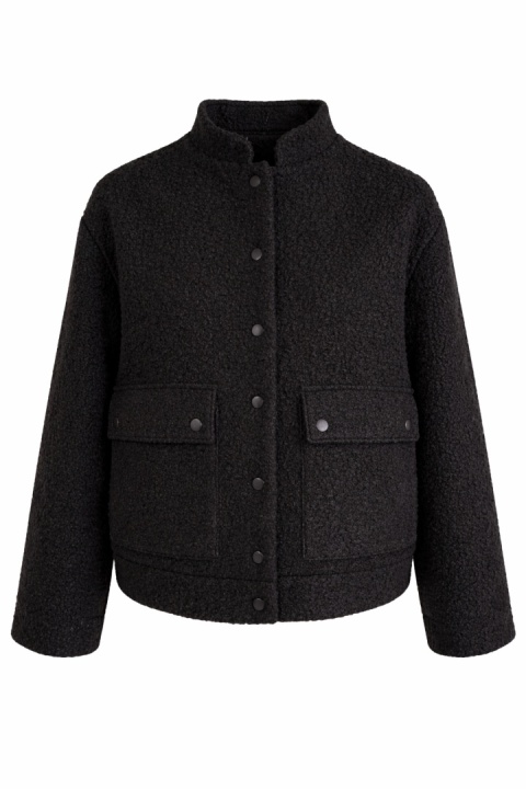 Kurtka z wełny parzonej w kolorze czarnym