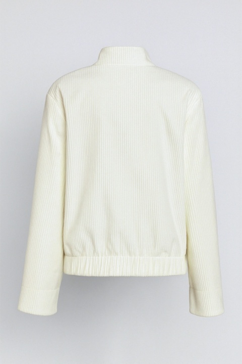 Kurtka sztruksowa w kolorze śmietankowym