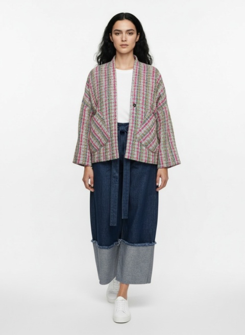 Kurtka z tkaniny wełnianej typu Chanel