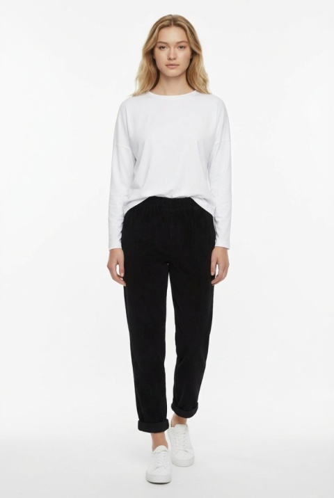 Long sleeve z bawełny z elastanem w kolorze białym