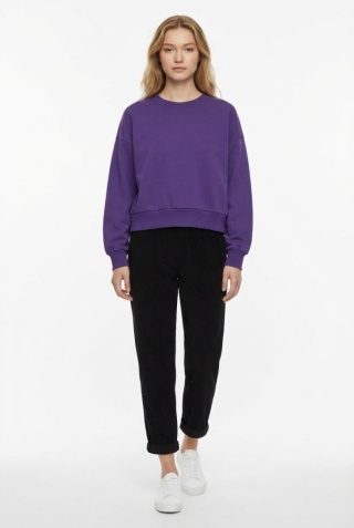 Spodnie sztruksowe z bawełny z elastanem w kolorze czarnym