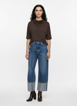 Wykrój do uszycia bluzki KAMI ze stójką i rękawem typu nietoperz