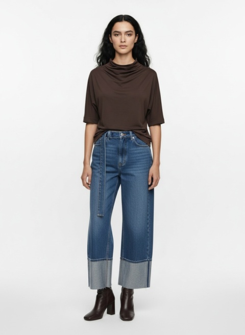 Wykrój do uszycia bluzki KAMI ze stójką i rękawem typu nietoperz