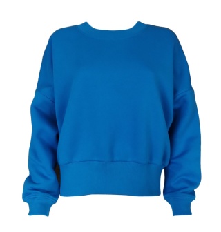 Bluza dresowa o pudełkowym kształcie w kolorze chabrowym