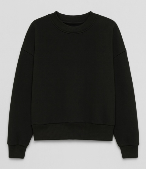 Bluza dresowa o pudełkowym kształcie w kolorze czekoladowym