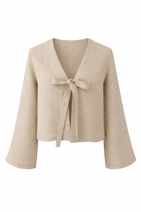 Koszula lniana w kolorze naturalnym